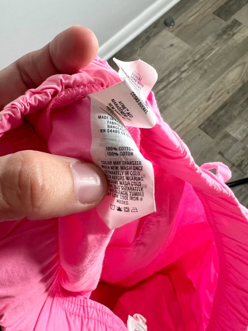 Aerie Avenue Baggy Cargo Pant in Pink Burst Comfy Gorpcore Streetwear Sz Medium - Picture 8 of 8